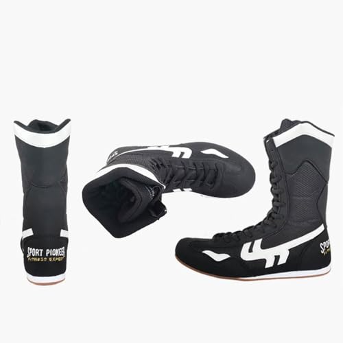 Profesionales Zapatillas de Boxeo/Zapatos de Lucha para Hombres,Calzado de Boxeo Resistentes al Desgaste para Mujeres,Botas de Boxeo Adultos,Zapatos Altos de Entrenamiento de Boxeo(35-46EU)