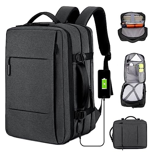 Profit Mochila viaje cabina avion 40x20x25 - Mochila De Equipaje De Mano Ryanair Ultraligera con Compartimento Para Computadora De 15,6", Maletas De Viaje Cabina Vueling 40x20x30 con cargador USB.