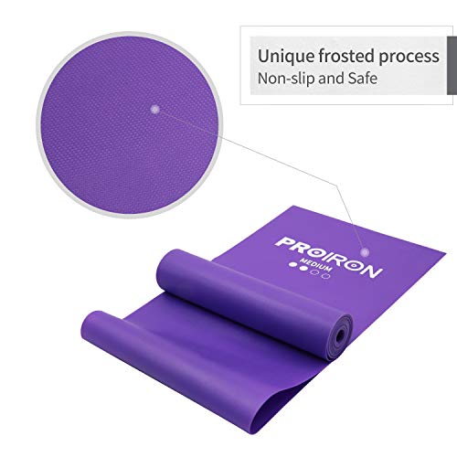 PROIRON Bandas Elasticas Fitness sin Látex Resistencia Bandas de Ejercicios para Pilates Yoga Entrenamiento de Fuerza, Crossfit, Mujer y Hombre en el Hogar Entrenamiento de Fuerza 1.5m y 2m