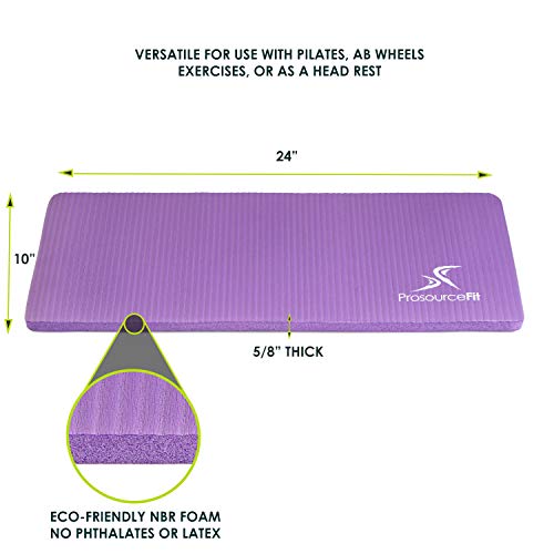 ProsourceFit Yoga Knee Pad Cushion, 5/8-Inch Thickness, Purple