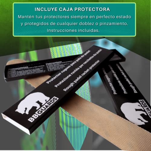 Protector Marco Pala pádel Transparente Acabado Rugoso (Pack de 2). Protector Raqueta de Alta caliddad para máxima protección