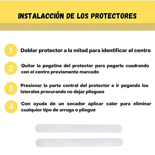 Protector para Pala de Padel Transparente Pack de Dos Unidades Protectores + Pegatina de Padel - Protector Pala Padel Transparente con Acabado Rugoso para Mayor Proteccion 35 x 370 mm