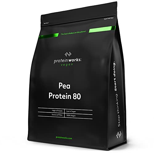 Protein Works| Proteína de Guisante 80 | Sin sabor, 1 kg | Proteína 100% vegana