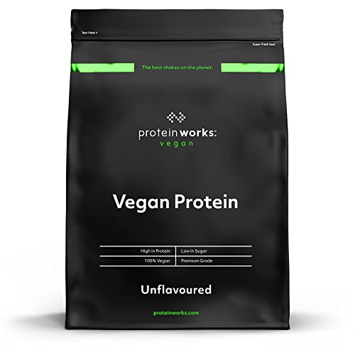 Protein Works - Proteína Vegana - 100% A Base de Plantas - Sin Gluten - Bajo en Grasas - Sin Sabor - 1 kg