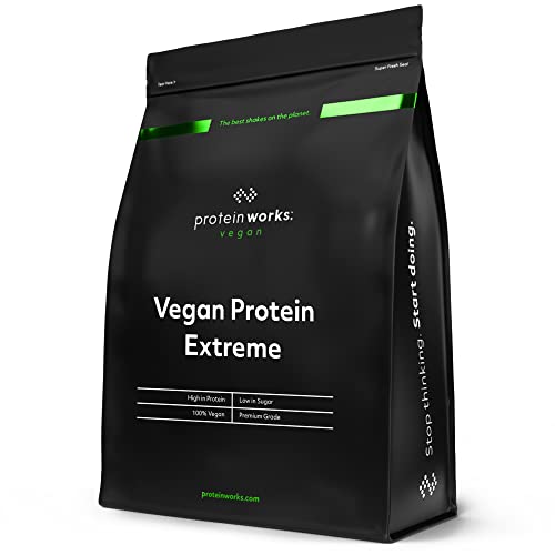 Protein Works - Proteína Vegana Extreme - 100% A Base De Plantas - Mezcla De 5 Proteínas - Proteína Vegetal En Polvo - 28 Licuados - Chocolate Digestivo - 1kg