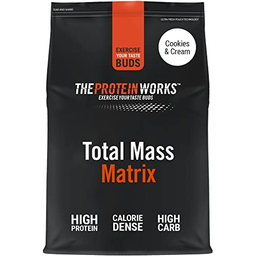 Protein Works| Total Mass Matrix | Ganancia Muscular | Para Ganar Masa| Polvo Proteico | Galletas con Nata| 2kg