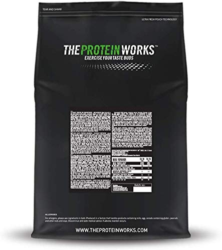 Protein Works| Vegan Mass Gainer | 100% A Base De Plantas | Alto En Calorías Para El Aumento De Masa, Fresas Con Nata, 2000 Gramo