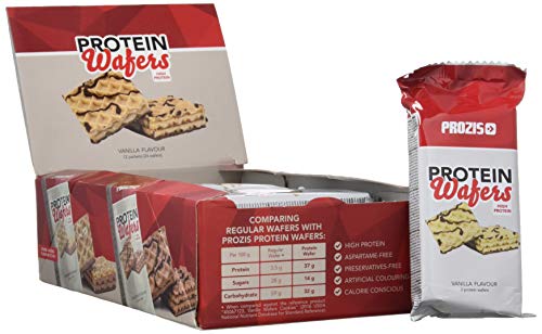 Prozis Protein Wafer, Vainilla - 12 Unidades de 40 g