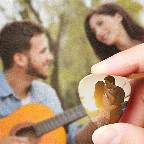 Púas Guitarra Madera Personalizada Foto Púas Estándar de Guitarra Bajo Eléctrico Regalo para Novio Guitarrista