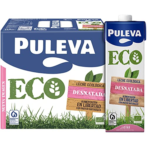 PULEVA Leche Ecológica Desnatada pack 6x1 lt.