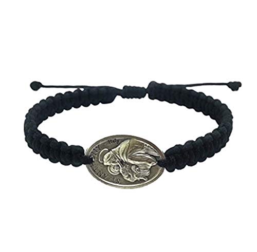 Pulsera ajustable con medalla de San Antonio, regalo católico para hombres, mujeres y niños, San Antonio de Padua