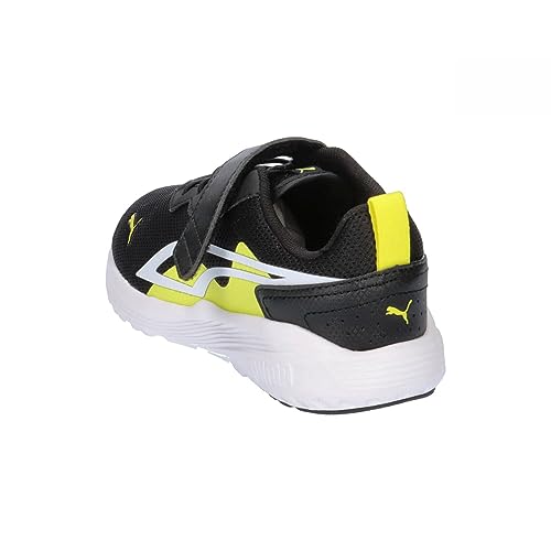 PUMA All-Day Active AC+ PS, Zapatillas, Black White-Yellow Burst, 30 EU