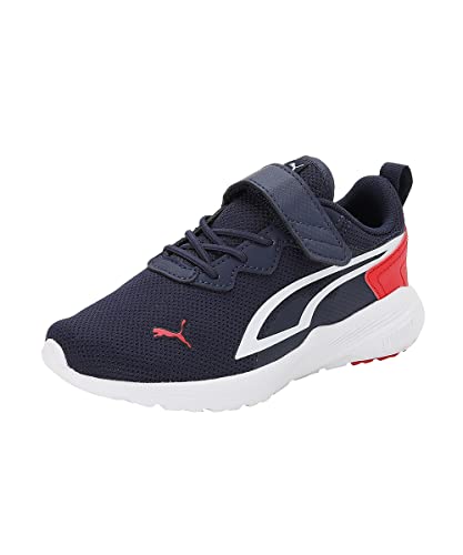 PUMA All-Day Active AC+ PS, Zapatillas, Unisex niños, Peacoat-Puma White-High Risk Red, 28 EU