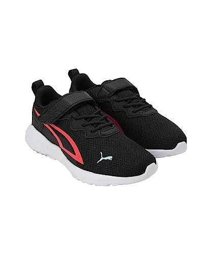 PUMA All-Day Active AC+ PS, Zapatillas, Unisex niños, Puma Black-Salmon-Light Aqua, 29 EU