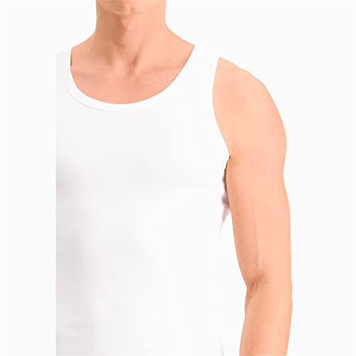 PUMA Basic, Camiseta Hombre, Blanco (White), L