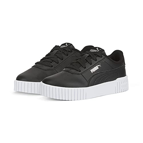 PUMA Carina 2.0 Ps, Zapatillas Niñas, Multicolor (Puma Black Puma Black Puma Silver), 33 EU