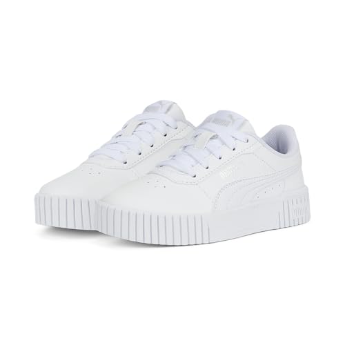 PUMA Carina 2.0 PS, Zapatillas, Niñas, Puma White-Puma White-Puma Silver, 32 EU