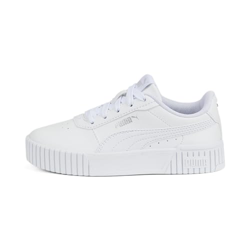 PUMA Carina 2.0 PS, Zapatillas, Niñas, Puma White-Puma White-Puma Silver, 32 EU