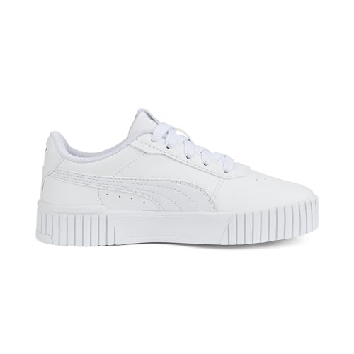 PUMA Carina 2.0 PS, Zapatillas, Niñas, Puma White-Puma White-Puma Silver, 32 EU