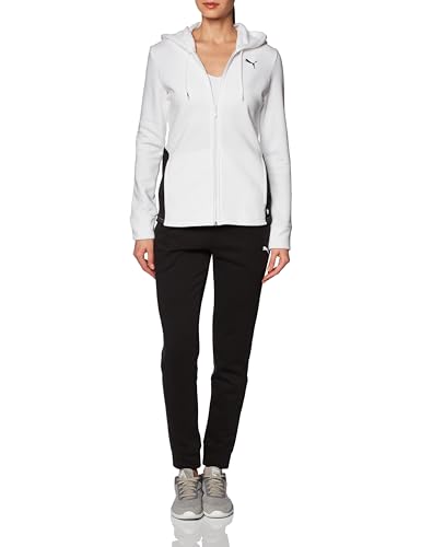 PUMA Chándal clásico con Capucha FL Cl, Mujer, Blanco, L