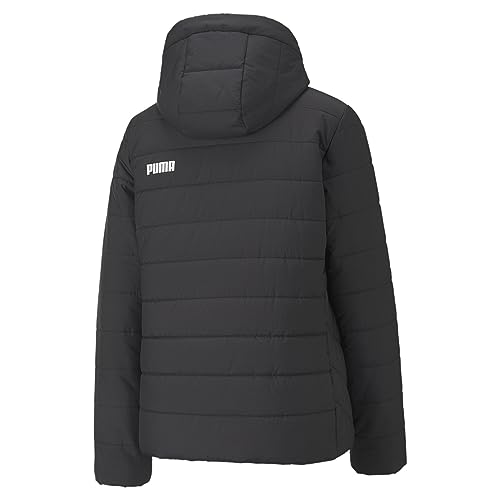 PUMA ESS Chaqueta Acolchada con Capucha, Negro Black, M para Mujer