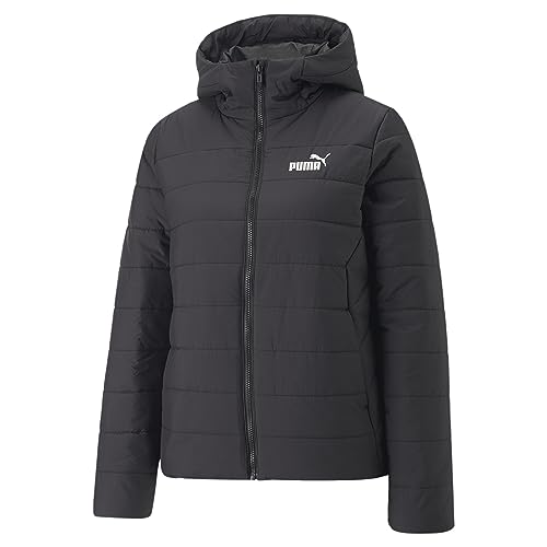 PUMA ESS Chaqueta Acolchada con Capucha, Negro Black, M para Mujer