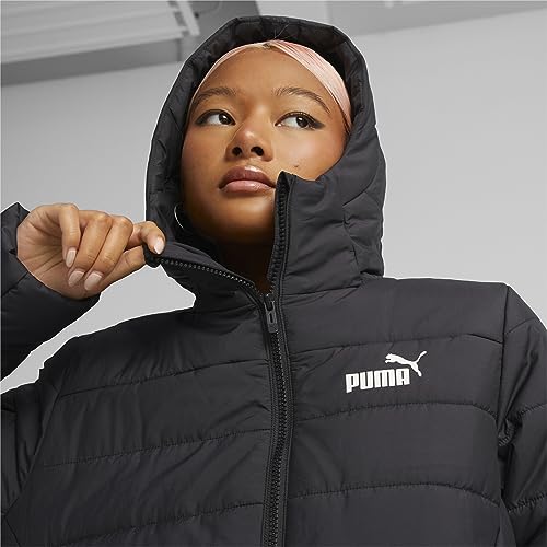 PUMA ESS Chaqueta Acolchada con Capucha, Negro Black, M para Mujer