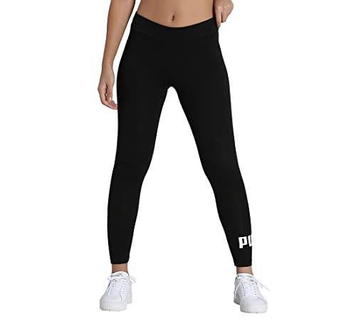 PUMA ESS Logo Leggings Mallas Deporte, Mujer, Puma Black, S