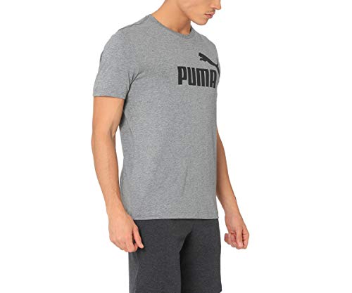 PUMA Essentials LG T Camiseta de Manga Corta, Hombre, Algodón Black, S