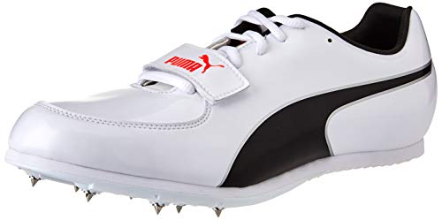 PUMA evoSPEED Long Jump 6, Zapatillas de atletismo, Unisex adulto, Blanco (Puma White/Puma Black/Lava Blast), 42.5 EU