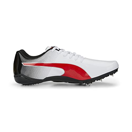 PUMA Evospeed Prep Sprint 3, Zapatillas de Atletismo Hombre, Blanco Negro Rojo, 46 EU