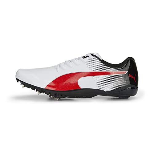 PUMA Evospeed Prep Sprint 3, Zapatillas de Atletismo Hombre, Blanco Negro Rojo, 46 EU