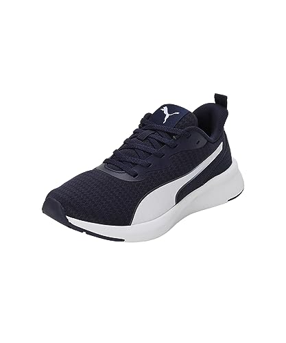 PUMA Flyer Lite, Zapatillas para Correr de Carretera Unisex Adulto, Azul Marino Blanco, 43 EU