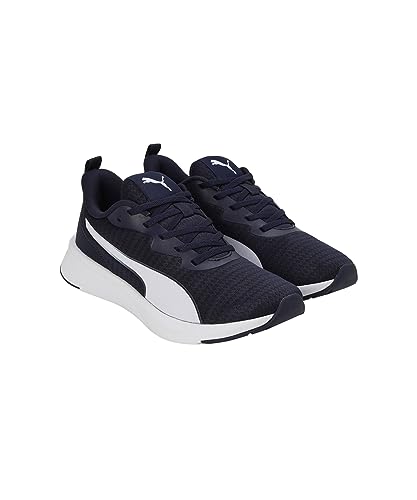 PUMA Flyer Lite, Zapatillas para Correr de Carretera Unisex Adulto, Azul Marino Blanco, 43 EU