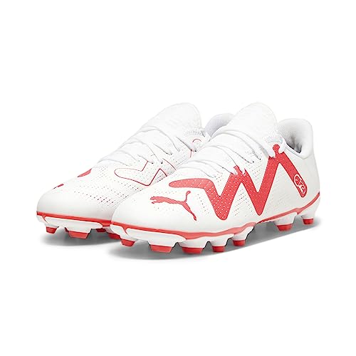 PUMA Future Play FG/AG Jr, Zapatillas de fútbol, Orquídea de Fuego Blanco, 36 EU