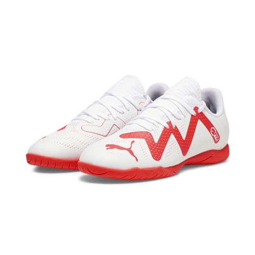 PUMA Future Play It Jr, Zapatillas de fútbol, Orquídea de Fuego Blanco, 35 EU