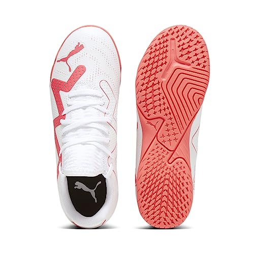 PUMA Future Play It Jr, Zapatillas de fútbol, Orquídea de Fuego Blanco, 35 EU