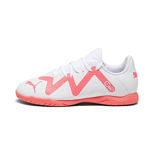 PUMA Future Play It Jr, Zapatillas de fútbol, Orquídea de Fuego Blanco, 35 EU