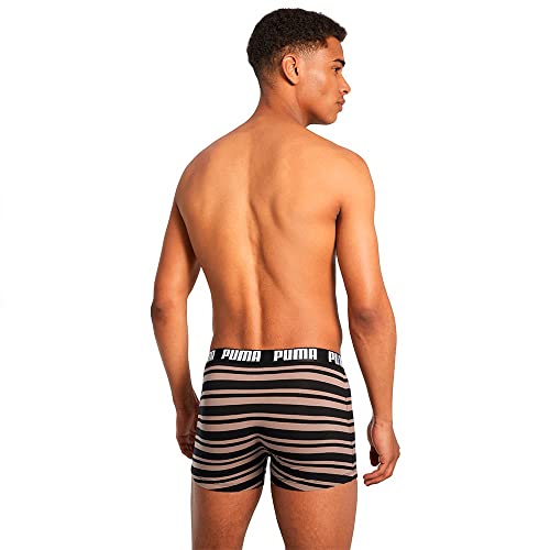 PUMA Heritage Stripe Men's Boxers 2 Pack Boxer, Pine Bark Combo, XL para Hombre