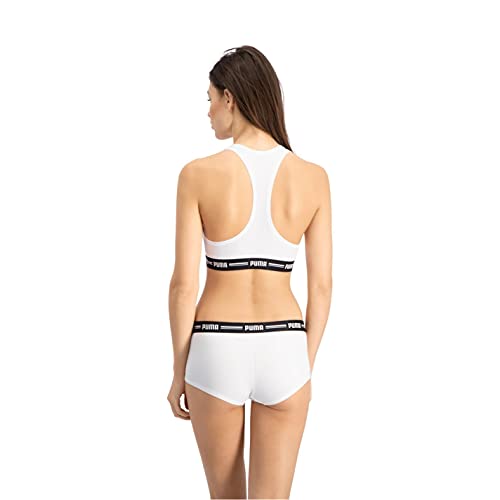 PUMA Iconic Women's Racerback Top (1 Pack) Sujetador Deportivo, Blanco (White), M para Mujer