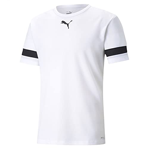 PUMA, para Hombre, Manga corta, teamRISE Jersey, Puma White-puma Black-puma White, M