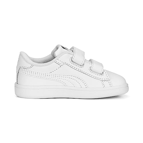 PUMA Puma Smash 3.0 L V Inf, Zapatillas Unisex bebé, Multicolor (Puma White Cool Light Gray), 23 EU