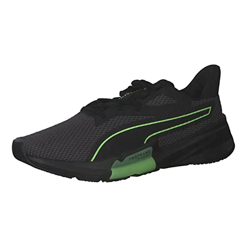 PUMA PWRFrame TR, Zapatillas de gimnasio, Hombre, Puma Black-Fizzy Lime, 42 EU