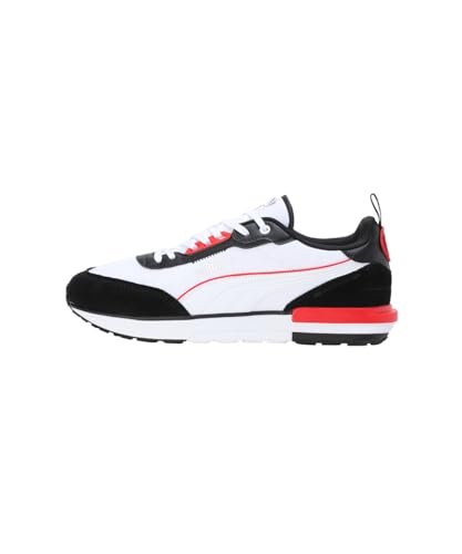 Puma R22, Zapatillas Deportivas Unisex Adulto, White White Black-For All Time Red, 40.5 EU