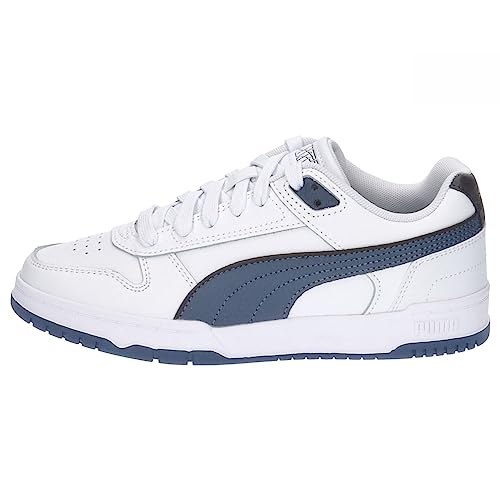 PUMA RBD Game Low JR, Zapatillas, White-Inky Blue-Dark Coal Team Gold, 37 EU