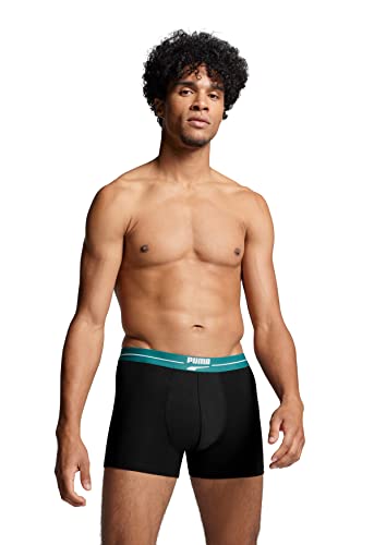 PUMA Retro Gentle Calzoncillos Tipo bóxer, Teal Combo, XL para Hombre