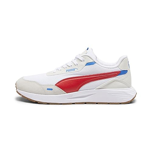 Puma Runtamed, Zapatillas Deportivas Unisex Adulto, White-For All Time Red-Vapor Gray, 45 EU