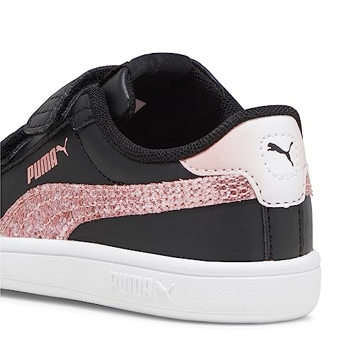 PUMA Smash 3.0 L Star Glow V INF, Zapatillas, Black-Peach Smoothie White, 23 EU