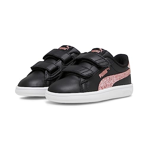 PUMA Smash 3.0 L Star Glow V INF, Zapatillas, Black-Peach Smoothie White, 23 EU