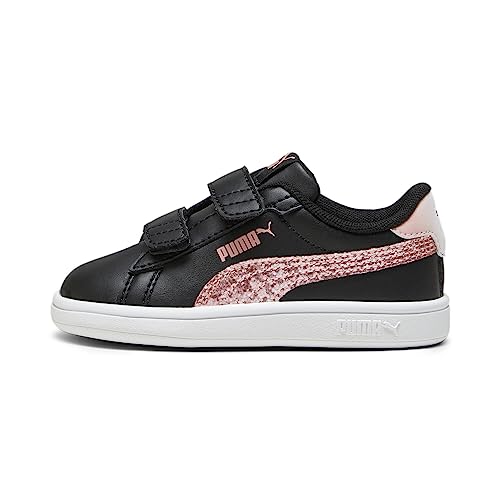 PUMA Smash 3.0 L Star Glow V INF, Zapatillas, Black-Peach Smoothie White, 23 EU